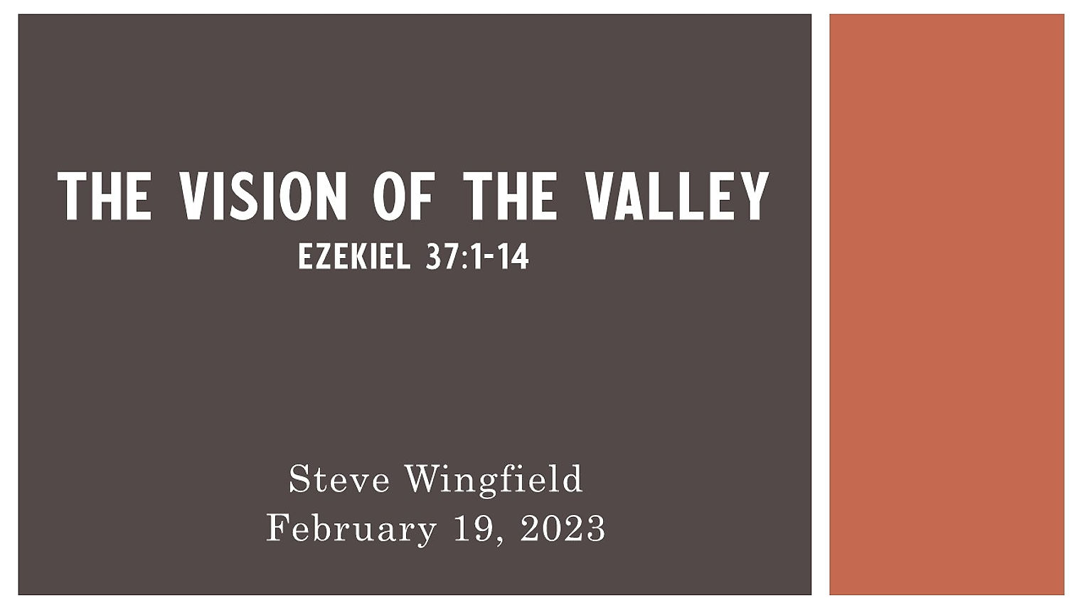 The Vision Of The Valley